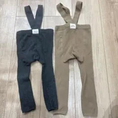 Funny Lazybones サスペンダー付きレギンス 2点セット