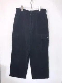 EAST BOY イーストボーイ上品ブラック コーデュロイ ワイドカーゴパンツのサムネイル