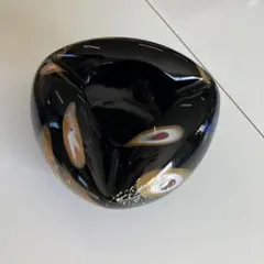 KAMEI GLASS カメイガラス灰皿 3点受け 芸術的デザイン 長さ約17㎝