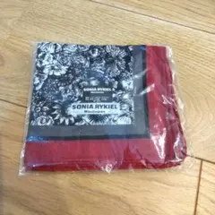 SONIA RYKIEL ハンカチ 花柄 レッド ブラックのサムネイル