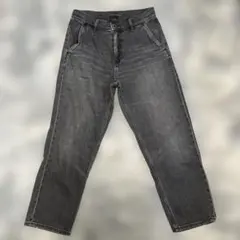 UNIQLO ユニクロ ブラック ジーンズ デニム ウォッシュ加工 サイズS