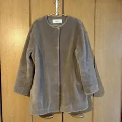 SOEJU ウールショートボアコート ネイビー - メルカリ