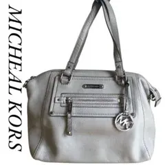 処分価格!MICHAEL KORS☆グレージュハンドバッグ通勤 オフィスビジネス