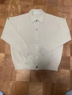 GUベージュ 襟付きカーディガン　6ボタン