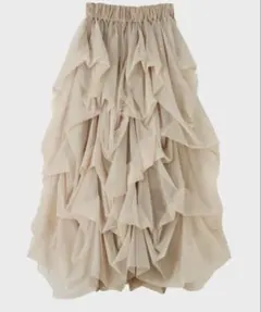 MURRAL Leaf vein tulle skirt (Green) 1 - メルカリ