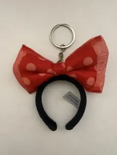 ミニー水玉リボンカチューシャ キーホルダー