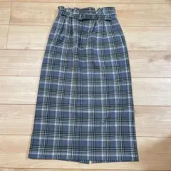 LEPSIM チェック　ウール　スカート　秋冬　Mサイズ