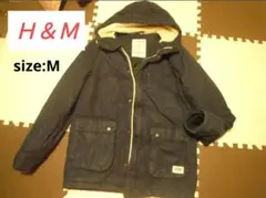 エイチアンドエム　Ｈ＆Ｍ　スノーボードウェア風コート　メンズＭ　ネイビーのサムネイル