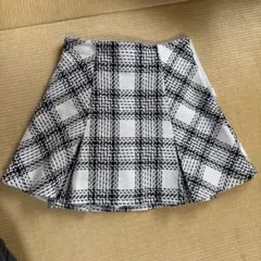 チェック柄フレアミニスカート