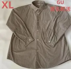 XL ジーユー　GU gu シャツ　メンズ　長袖 ストライプシャツ　匿名配送