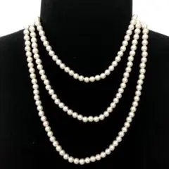 2重も3重も余裕の超ロングパールネックレス 約152.0 cm