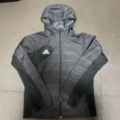 ADIDAS フルジップ ナイロンジャケット ブラック 星柄 S