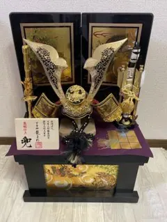 壁掛けタイプ 葛飾北斎 「桜に鷹」古布 押絵 ハンドメイド 江戸縮緬