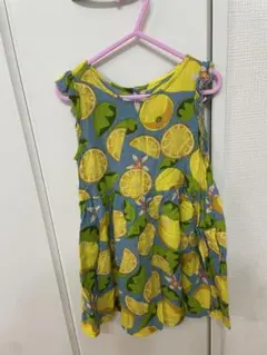 レモン柄ノースリーブワンピース　110サイズ