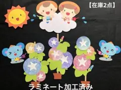 壁面飾り　夏　朝顔　④のサムネイル