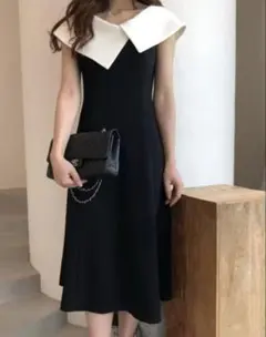 お呼ばれドレス　お呼ばれワンピース　パーティードレス　M　綺麗目