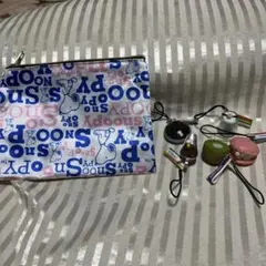 スヌーピーポーチ、￼ストラップ5点セット　バラ売り可能