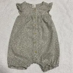 H&M 花柄フリルロンパース オーガニックコットン　女の子　夏