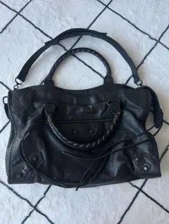 BALENCIAGA ザ・シティ 2WAYショルダーバッグ ブラック レザーのサムネイル