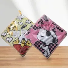 スヌーピー ハンドタオル2枚セット 綿100% ピーナッツ公式 28×28cm