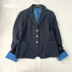 【ダックス】テーラードジャケット バイカラー ポケット有 綿混 Ｍ相当のサムネイル