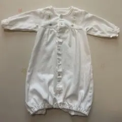 現行品 familia ホワイト ツーウェイ・ドレスオール 50-60