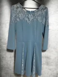 MIIA レース切替 ワンピース ドレスフィット&フレア お呼ばれドレス 結婚式