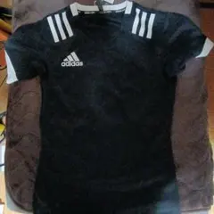新品未使用　adidas ブラック/ホワイト ラガーシャツ 2XO