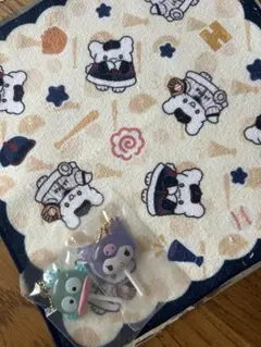 タイトー 侍ジャパン サンリオ E賞 ハンドタオル はなばけ　キャンディチャーム