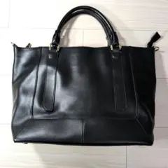 TOPKAPI 黒レザートートバッグ 2WAY