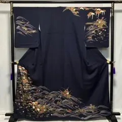 b35 正絹 袷 訪問着 叩き染 金箔 未使用しつけ付極美品 着物 - メルカリ