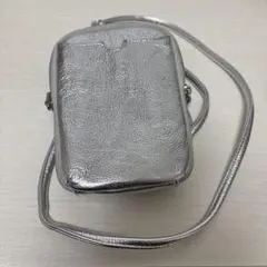 シルバー スマホショルダーバッグ
