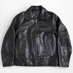 激レア XS OLD GAP ヴィンテージ加工 レザージャケット 牛革 黒