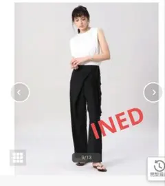 タグ付き未使用　INED　ラップスタイルパンツ