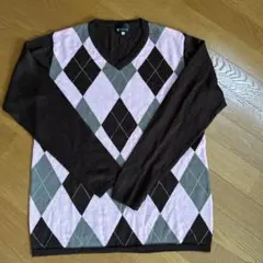 TK MIX PICE アーガイルセーター サイズ3