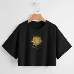 SHEIN半袖 クロップドTシャツ 黒 ブラック XSのサムネイル