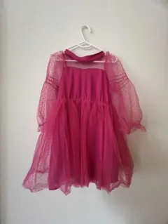 ピンク フリル付きドレス　4歳