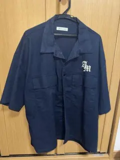 ネイビー 半袖シャツ オーバーサイズ