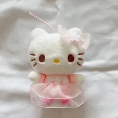 ハローキティ ぬいぐるみ ピンクドレス マスコットストラップ