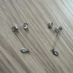 シルバークリスタルオープンピアス