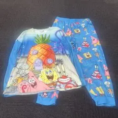 スポンジボブ パジャマ 上下セット Lサイズ