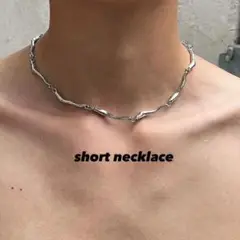 Wave born silver short necklace vintage