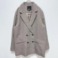 エイチケーワークスロンドン|テーラードジャケット【LL】ミドル丈 グレンチェック