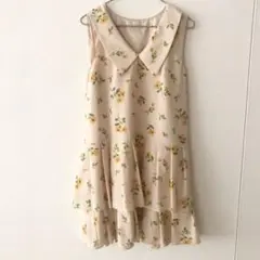 ジルスチュアート花柄襟付き綺麗めワンピース