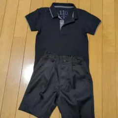 100cm 黒 ポロシャツ パンツ セット