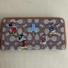 COACH コーチ × Disney 長財布 ラウンドファスナー ミッキー