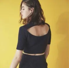 juemi（ジュエミ）Back Eye Open Knit