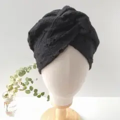 穴あきwoolニット 幅広ヘアバンド / ターバン