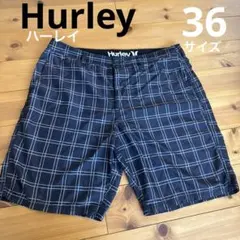 hurley ハーレー　チェック柄　黒　ハーフパンツ　36 nike ビラボンのサムネイル