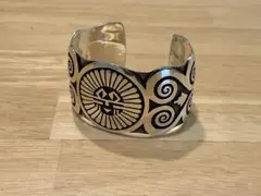 インディアンジュエリー　ワイドバングル　サンフェイス